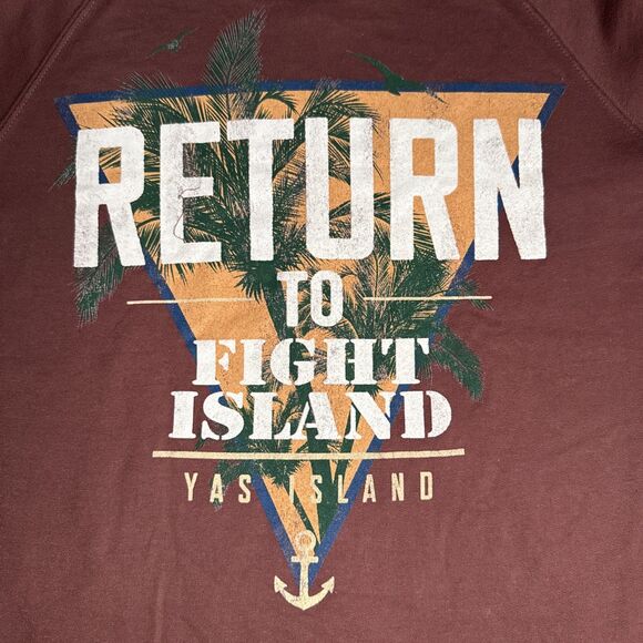 UFC Small Fight Island Zip Hoodie Sweatshirt Port/Purple/Plum Yaz Island NWT - Picture 7 of 7